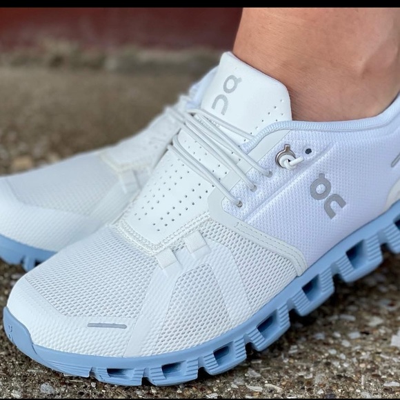 On Running Other - On Running White and Light Blue Athletic Shoes